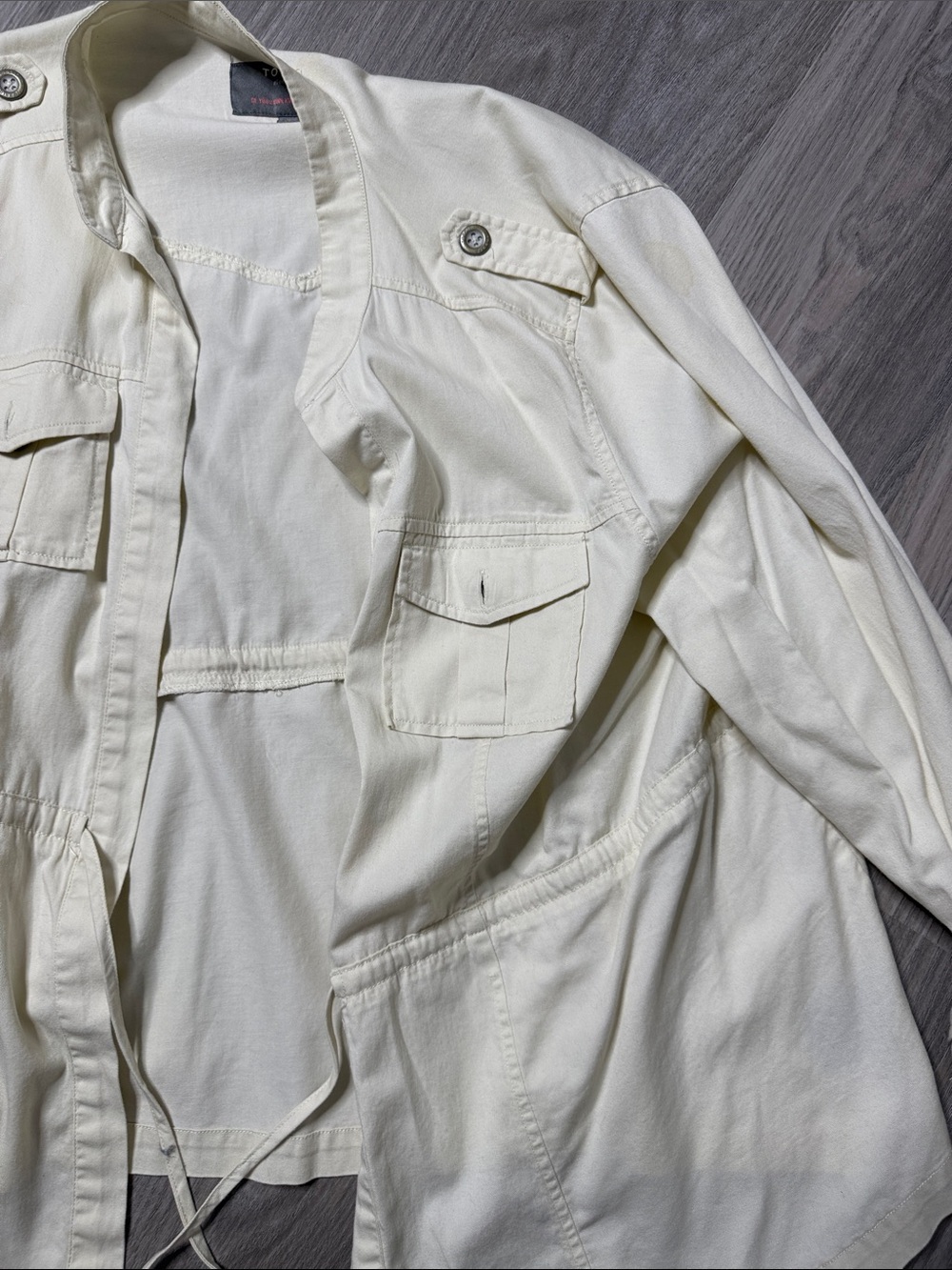torrid Cream Utility Drawstring Field Jacket - Picture 5 of 5